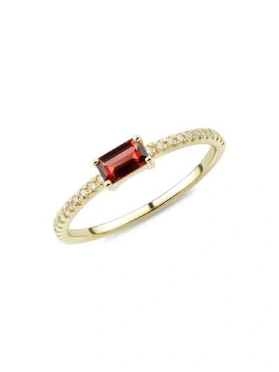 Saks Fifth Avenue Women's 14k Yellow Gold, African Ruby & Diamond Ring