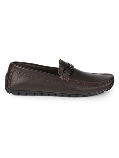 Bruno Magli Men's Xavier Leather Bit Driving Loafers In Brown