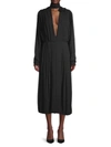 Victoria Beckham Women's Scarf Pleated Dress In Black