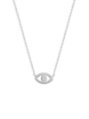 Saks Fifth Avenue Women's 14k White Gold Evil Eye Pendant Necklace In White Gold