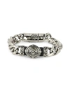 Jean Claude Men's Stainless Steel & Braided Leather Bracelet In Neutral