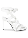 OFF-WHITE WOMEN'S LEATHER KNOT SANDALS