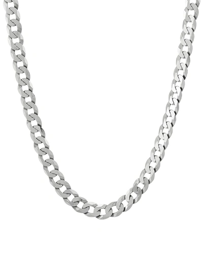 Saks Fifth Avenue Made In Italy Men's Basic Sterling Silver Curb Necklace/22"