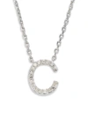 Effy Eny Women's Sterling Silver & 0.13 Tcw Diamond C Initial Pendant Necklace In Silver