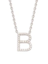 Effy Eny Women's Sterling Silver & Diamond B Initial Pendant Necklace In Silver