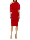 Alexia Admor Women's Olivia Draped One-shoulder Sheath Dress In Red