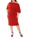 Alexia Admor Women's Plus Olivia One-shoulder Sheath Dress In Red