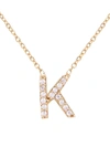 Gabi Rielle Women's Love Is Love 14k Gold Vermeil & Cubic Zirconia K Initial Necklace In Letter K