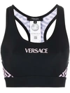 Versace Vers Sprts Bra W Log Rcrbk W Nw Mono Prn In Black