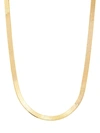 SAKS FIFTH AVENUE WOMEN'S BASIC 18K GOLDPLATED STERLING SILVER HERRINGBONE CHAIN NECKLACE/18"