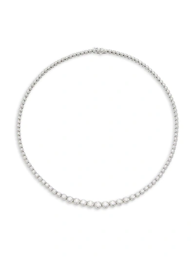 Effy Women's 14k White Gold & 4.95 Tcw Diamond Tennis Necklace/15"