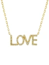 Saks Fifth Avenue Women's 14k Yellow Gold & Diamond "love" Statement Necklace In Yellow Gold