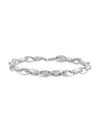 ESQUIRE MEN'S JEWELRY MEN'S STERLING SILVER PUFF MARINER LINK CHAIN BRACELET