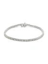 Saks Fifth Avenue Women's 14k White Gold & 3.0 Tcw Diamond Tennis Bracelet In White Gold