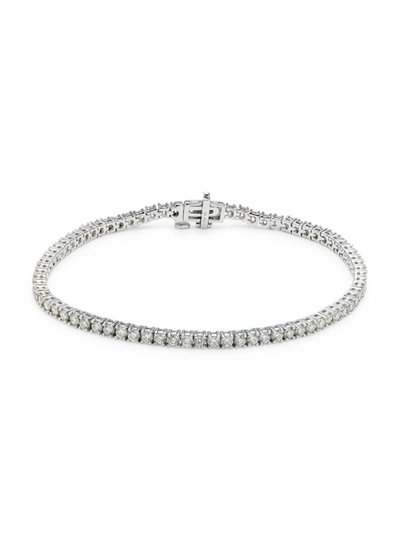 Saks Fifth Avenue Women's 14k White Gold & 3.0 Tcw Diamond Tennis Bracelet