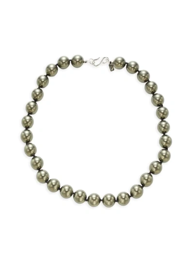Kenneth Jay Lane Women's Faux Pearl Necklace In Grey