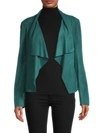 Bagatelle Drape Open-front Jacket In Emerald
