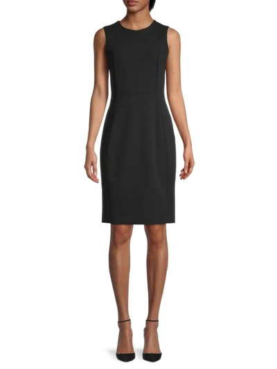 Calvin Klein Sleeveless Sheath Dress In Black