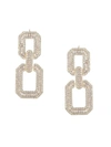 Eye Candy La Women's Luxe Charlotte Cubic Zirconia Link Dangle Earrings In Brass