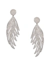 EYE CANDY LA WOMEN'S THE LUXE COLLECTION OLIVIA CUBIC ZIRCONIA FEATHERS DANGLE EARRINGS