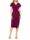 Alexia Admor Women's Draped Surplice Sheath Dress In Plumtastic