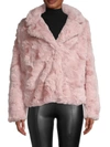 Indigo Saints Women's Faux Fur Jacket In Light Pink