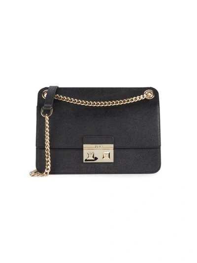 Furla Women's Bella Small Leather Crossover Bag In Nero