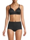 Warner's Women's Cloud Seamless Bra In Rich Black