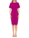 Alexia Admor Women's Jacqueline Rolled-cuff Sheath Dress In Magenta