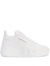 Giuseppe Zanotti Talon Smooth Leather Trainers In Weiss