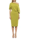 Alexia Admor Women's Olivia Draped One-shoulder Sheath Dress In Clover Green