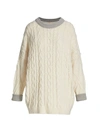 FREE PEOPLE WOMEN'S OLYMPIA CABLE-KNIT OVERSIZED SWEATER