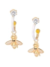 Gabi Rielle Women's Grand Entrance Collection 14k Gold Vermeil & French Enamel Honey Bee Drop Earrings In Gold