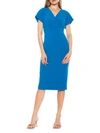 Alexia Admor Naomi Drape Surplice Neck Sheath Dress In Cerulean