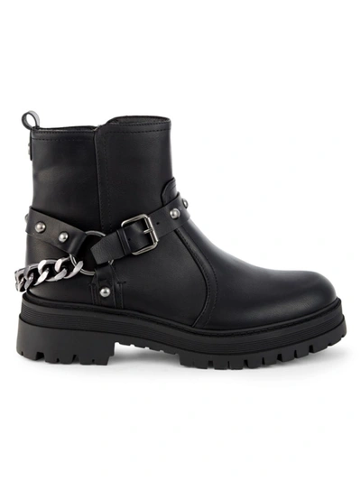 Nine West Women's Penn3 Chain & Buckle Boots In Black