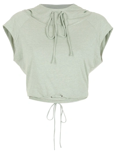 Gloria Coelho Cropped Hooded Top In Grün