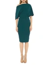 Alexia Admor Women's Olivia Draped One-shoulder Sheath Dress In Teal