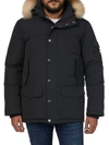 Pajar Men's Duck Down-fill Crystal Fox Fur-trim Parka In Black