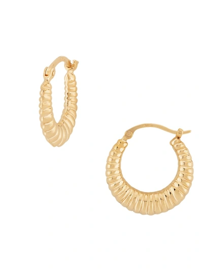 Saks Fifth Avenue Women's 14k Yellow Gold Shrimp Shell Hoop Earrings
