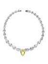 CZ BY KENNETH JAY LANE WOMEN'S LOOK OF REAL RHODIUM PLATED & CUBIC ZIRCONIA NECKLACE
