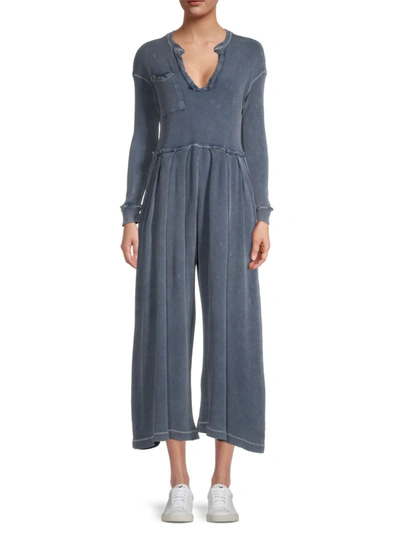 Free People Women's Do Not Disturb Jumpsuit In Navy