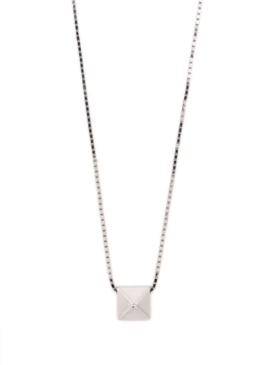 Valentino Garavani Rockstud Chain Necklace In White