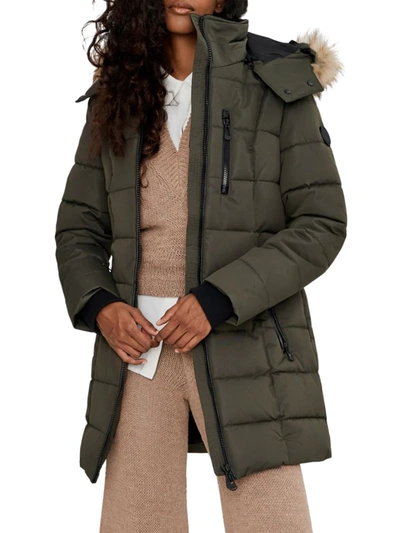 Noize Women's Hannah Faux Fur-trim Parka In Forest