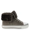 Ash Women's Suede & Faux Fur High-top Sneakers In Stone