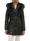 Noize Women's Gigi-x Vegan Leather & Faux Fur Parka In Black