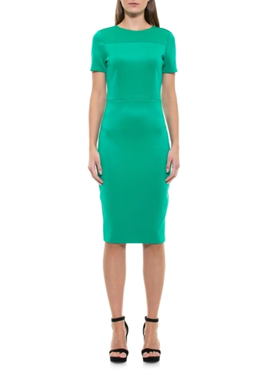 Alexia Admor Kristina Midi Sheath Dress In Green