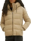 Noize Gracie Hooded Puffer Jacket In Sand