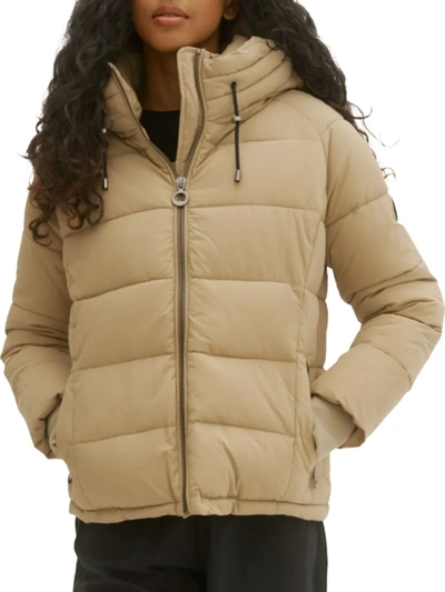 Noize Gracie Hooded Puffer Jacket In Sand
