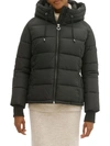 Noize Fixed Hood And Inner Collar Short Puffer Jacket In Black