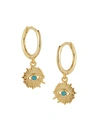 Chloe & Madison Women's 14k Goldplated Sterling Silver & Cubic Zirconia Evil Eye Drop Earrings In Silver